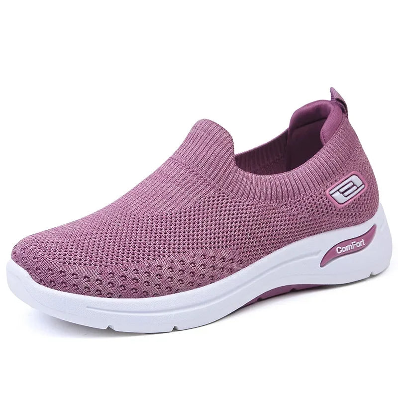 Tênis feminino ortopédico confort slip-on vulcanizados.