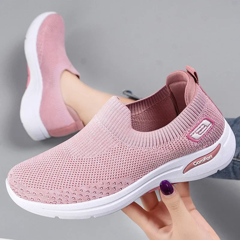 Tênis feminino ortopédico confort slip-on vulcanizados.